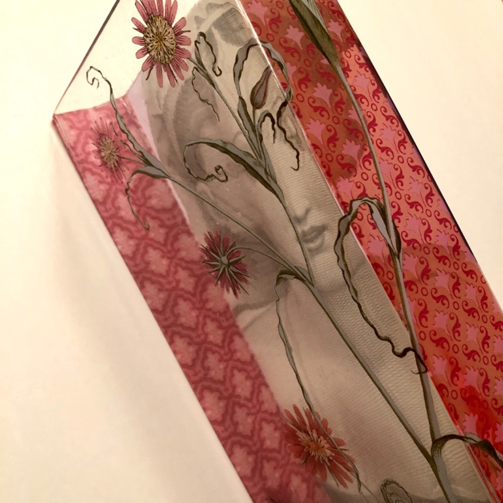 Fringe Studio Rare Glass Vessel NEW! Beautiful Translucent Images on All 4 Sides - Picture 15 of 16